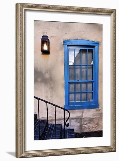 Blue Window, Santa Fe, New Mexico-George Oze-Framed Photographic Print