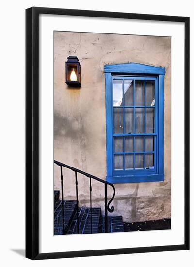 Blue Window, Santa Fe, New Mexico-George Oze-Framed Photographic Print