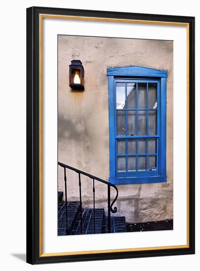 Blue Window, Santa Fe, New Mexico-George Oze-Framed Photographic Print