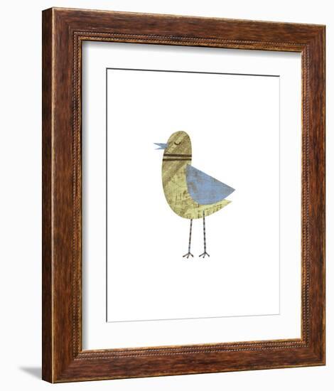 Blue Winged Bird-John W^ Golden-Framed Art Print