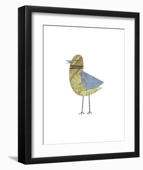 Blue Winged Bird-John W^ Golden-Framed Art Print