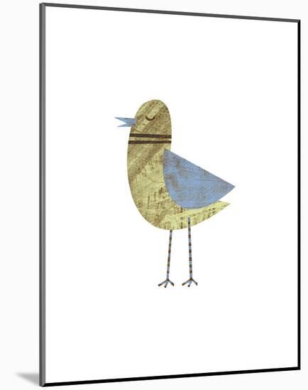 Blue Winged Bird-John W^ Golden-Mounted Art Print