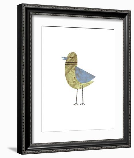 Blue Winged Bird-John W^ Golden-Framed Art Print