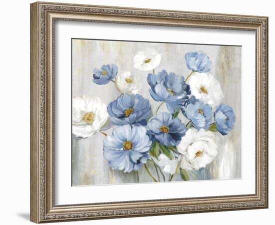 Blue Winter Florals-Asia Jensen-Framed Art Print