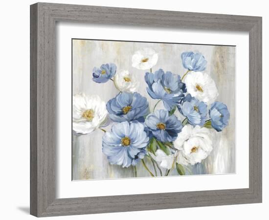 Blue Winter Florals-Asia Jensen-Framed Art Print