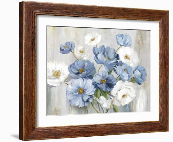 Blue Winter Florals-Asia Jensen-Framed Art Print