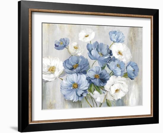 Blue Winter Florals-Asia Jensen-Framed Art Print