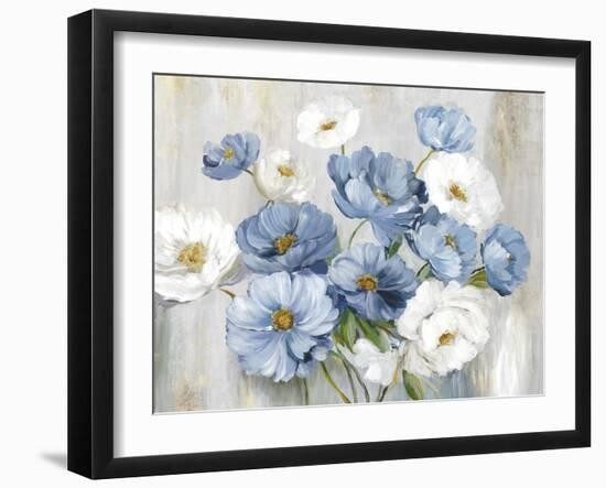 Blue Winter Florals-Asia Jensen-Framed Art Print