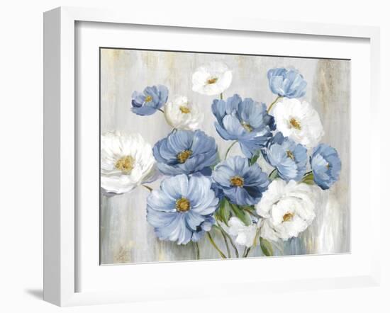 Blue Winter Florals-Asia Jensen-Framed Art Print