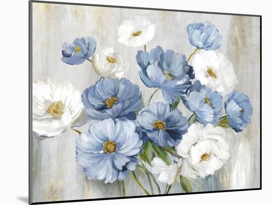 Blue Winter Florals-Asia Jensen-Mounted Art Print
