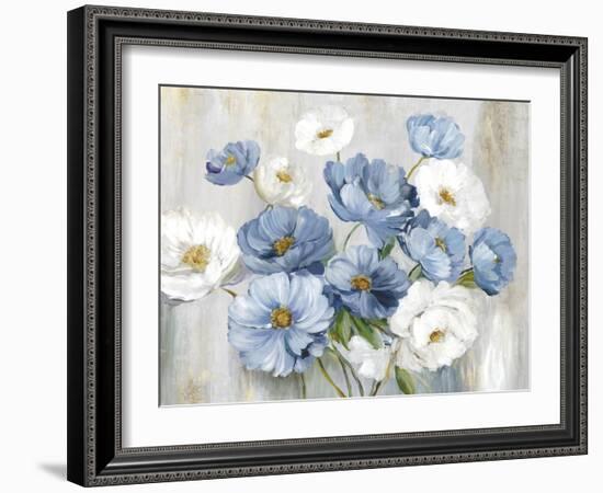 Blue Winter Florals-Asia Jensen-Framed Art Print