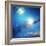 Blue Winter Sunshine in Mosaic Glass Window-art_of_sun-Framed Premium Giclee Print