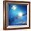 Blue Winter Sunshine in Mosaic Glass Window-art_of_sun-Framed Premium Giclee Print