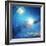 Blue Winter Sunshine in Mosaic Glass Window-art_of_sun-Framed Premium Giclee Print