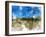 Blue with Green Horizon II-Chamira Young-Framed Art Print