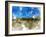 Blue with Green Horizon II-Chamira Young-Framed Art Print