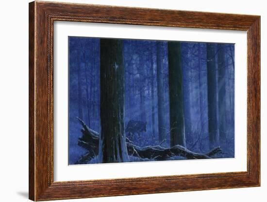 Blue Wolf-Bill Makinson-Framed Giclee Print