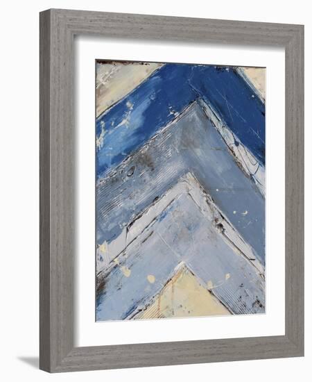 Blue Zag I-Erin Ashley-Framed Art Print