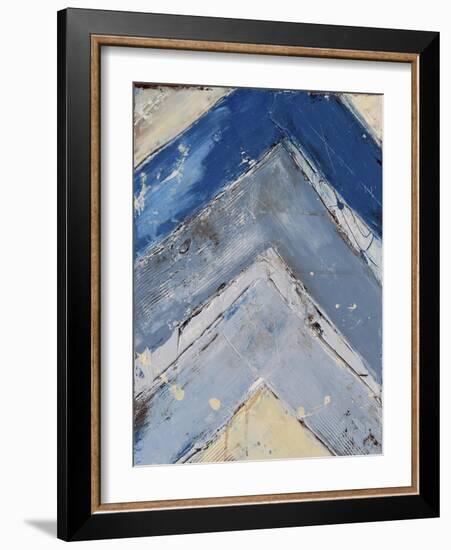 Blue Zag I-Erin Ashley-Framed Art Print