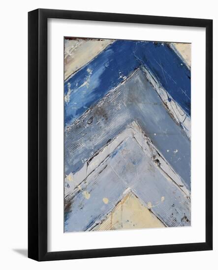 Blue Zag I-Erin Ashley-Framed Art Print