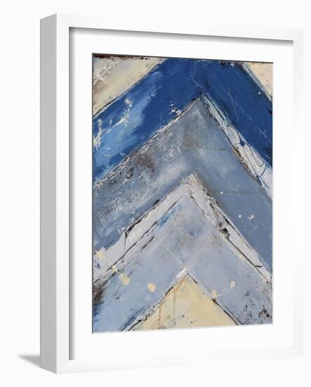 Blue Zag I-Erin Ashley-Framed Art Print