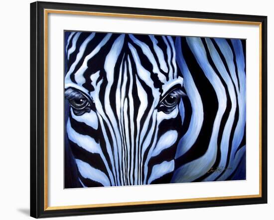 Blue Zebra-Cherie Roe Dirksen-Framed Giclee Print