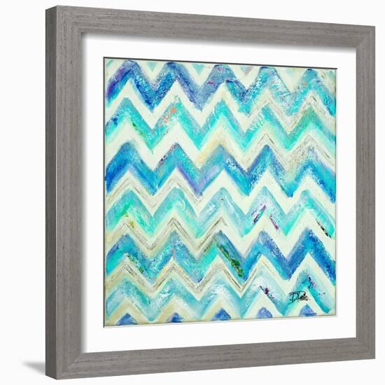 Blue Zig Zag-Patricia Pinto-Framed Art Print