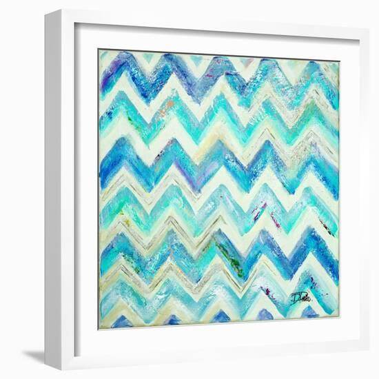 Blue Zig Zag-Patricia Pinto-Framed Art Print