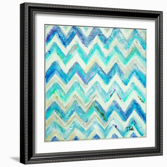 Blue Zig Zag-Patricia Pinto-Framed Art Print