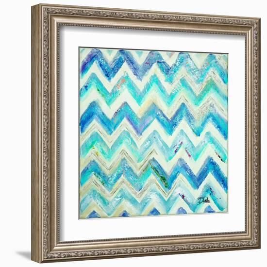 Blue Zig Zag-Patricia Pinto-Framed Art Print