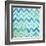 Blue Zig Zag-Patricia Pinto-Framed Art Print