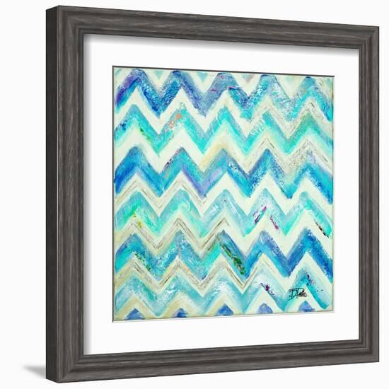 Blue Zig Zag-Patricia Pinto-Framed Art Print