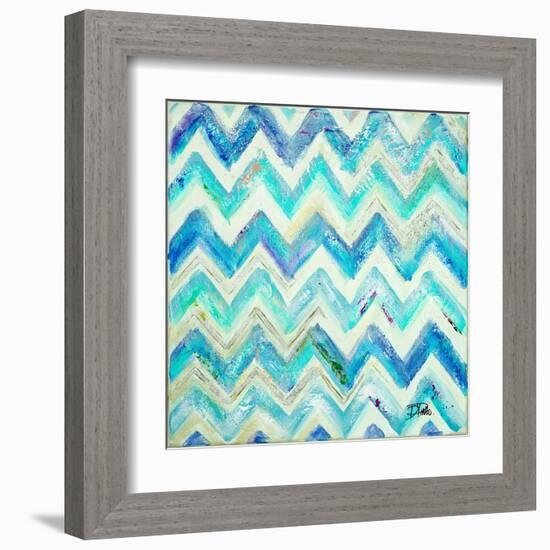 Blue Zig Zag-Patricia Pinto-Framed Art Print