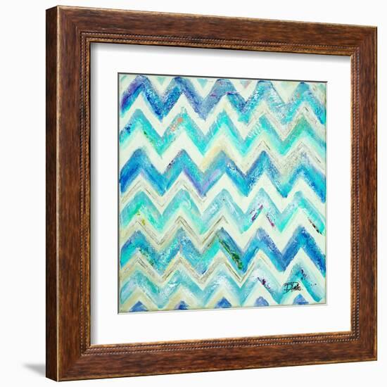 Blue Zig Zag-Patricia Pinto-Framed Art Print