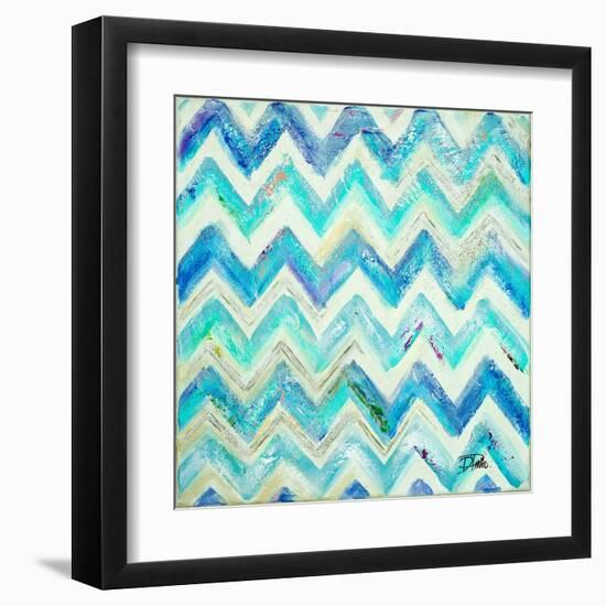 Blue Zig Zag-Patricia Pinto-Framed Art Print