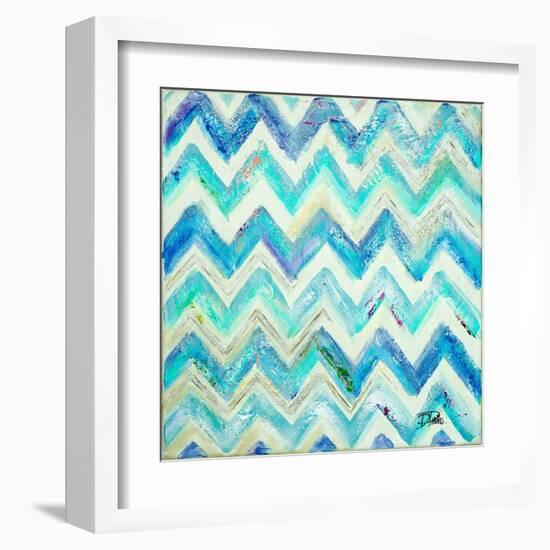 Blue Zig Zag-Patricia Pinto-Framed Art Print