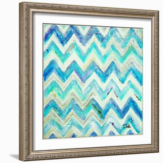 Blue Zig Zag-Patricia Pinto-Framed Premium Giclee Print