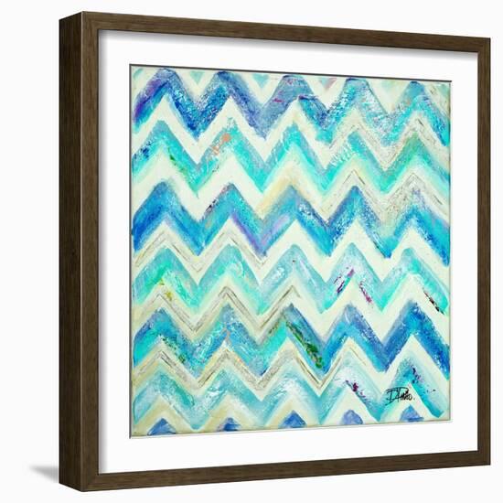 Blue Zig Zag-Patricia Pinto-Framed Premium Giclee Print