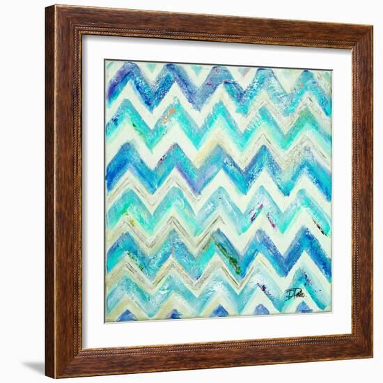 Blue Zig Zag-Patricia Pinto-Framed Premium Giclee Print