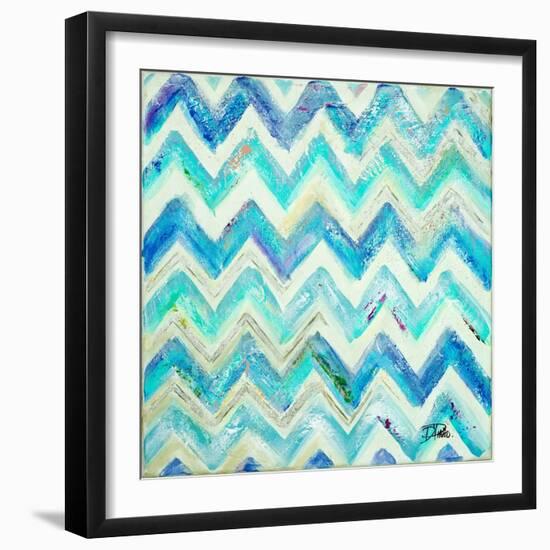 Blue Zig Zag-Patricia Pinto-Framed Premium Giclee Print