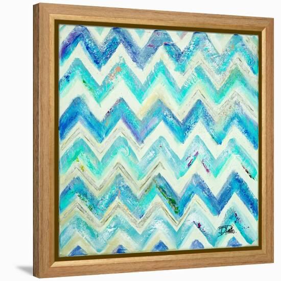 Blue Zig Zag-Patricia Pinto-Framed Stretched Canvas