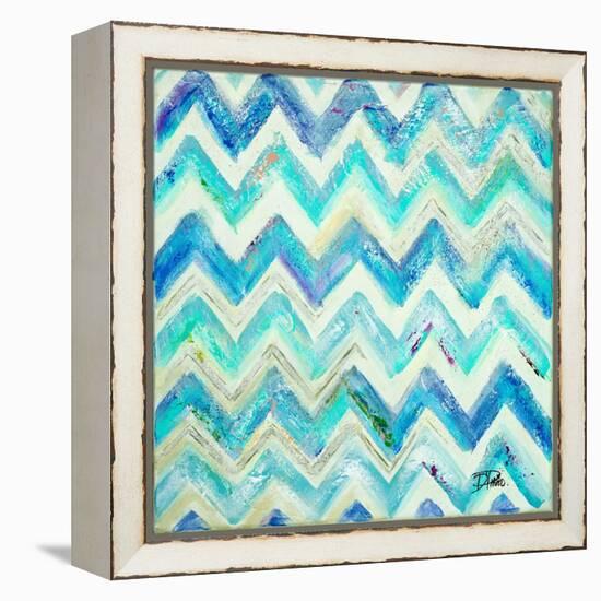 Blue Zig Zag-Patricia Pinto-Framed Stretched Canvas