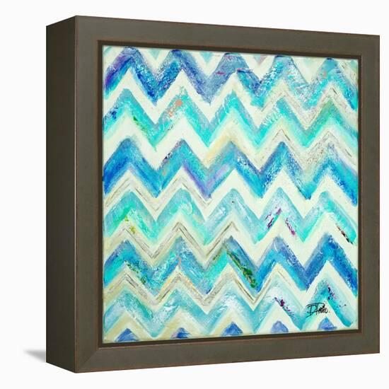 Blue Zig Zag-Patricia Pinto-Framed Stretched Canvas