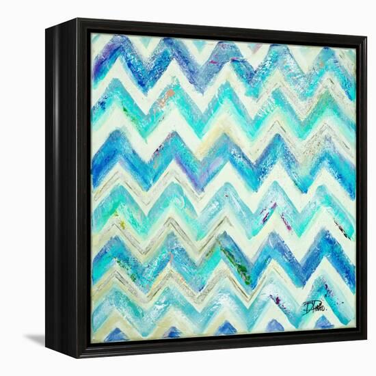 Blue Zig Zag-Patricia Pinto-Framed Stretched Canvas