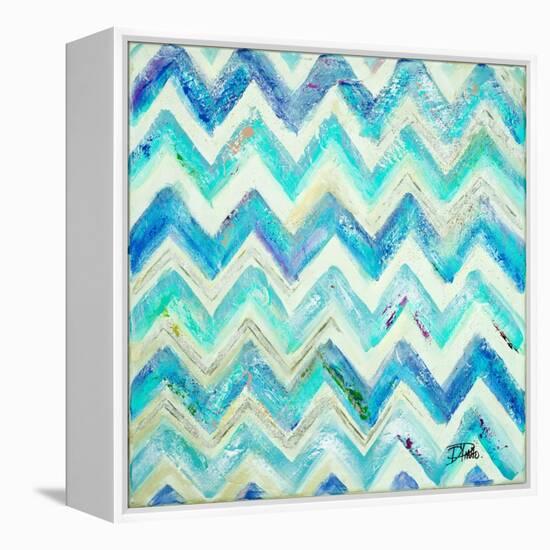 Blue Zig Zag-Patricia Pinto-Framed Stretched Canvas