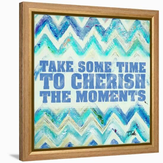 Blue Zig Zag-Patricia Pinto-Framed Stretched Canvas