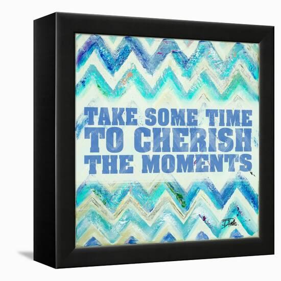 Blue Zig Zag-Patricia Pinto-Framed Stretched Canvas