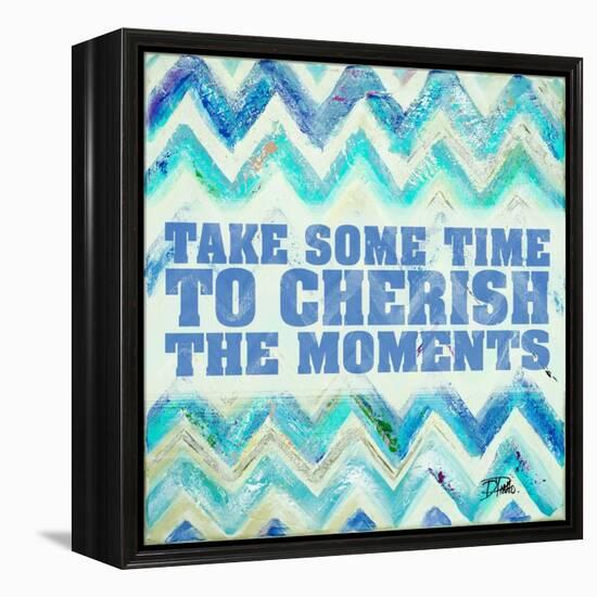 Blue Zig Zag-Patricia Pinto-Framed Stretched Canvas