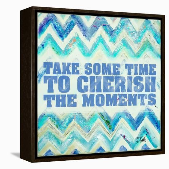 Blue Zig Zag-Patricia Pinto-Framed Stretched Canvas