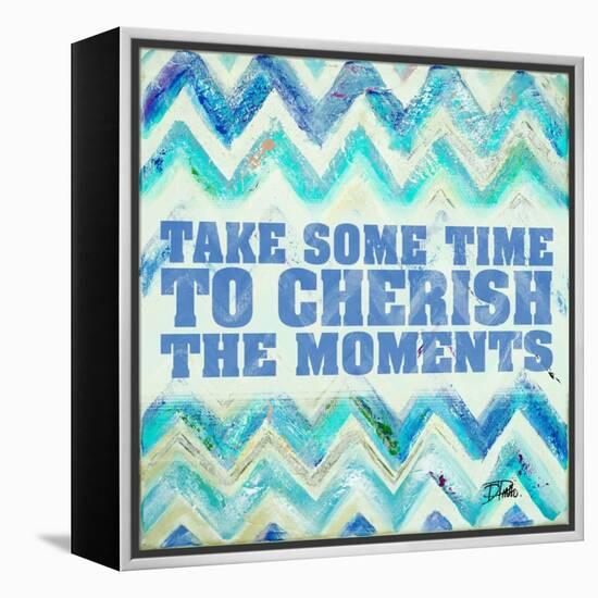 Blue Zig Zag-Patricia Pinto-Framed Stretched Canvas